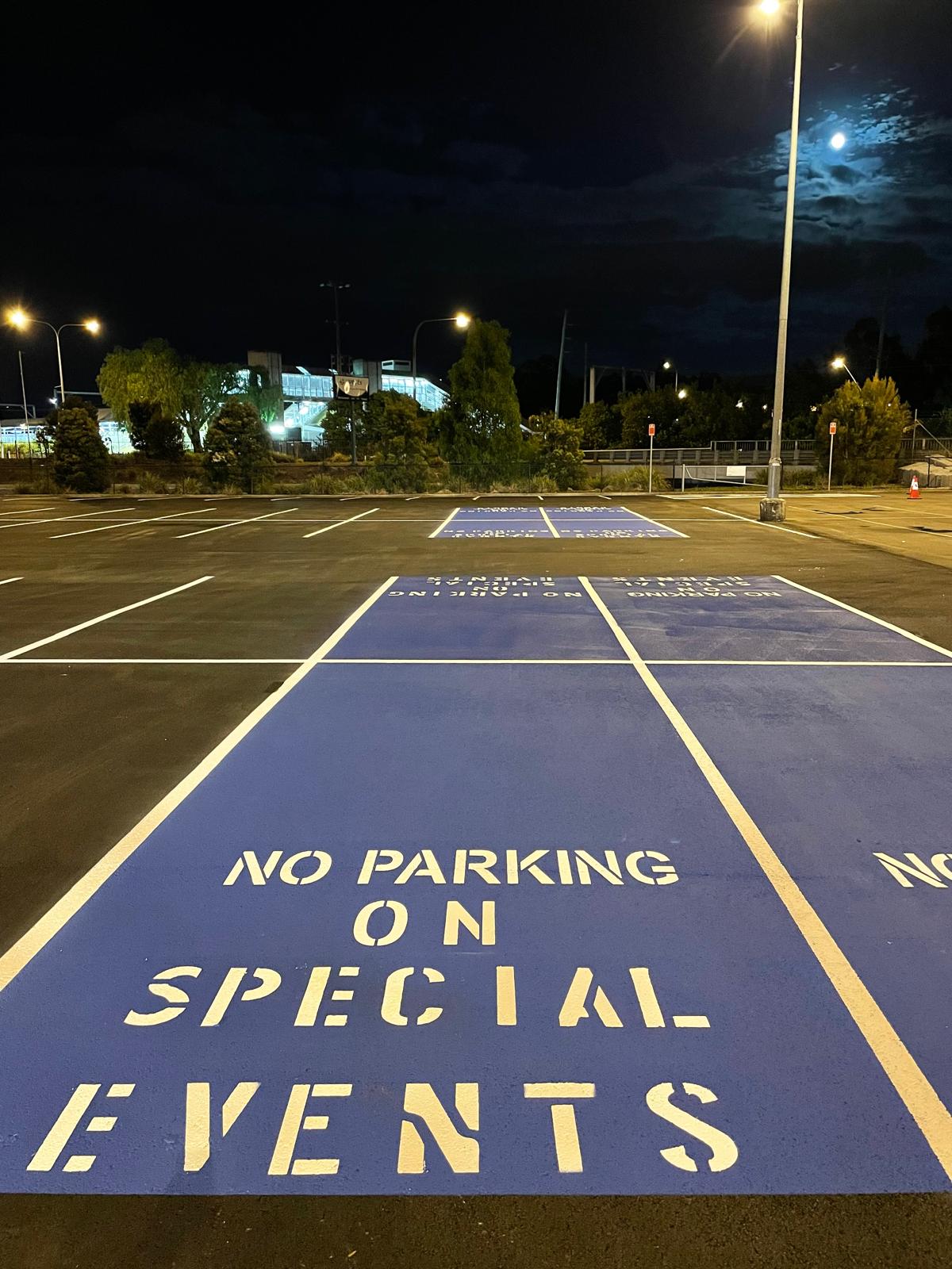 no limit line marking road example